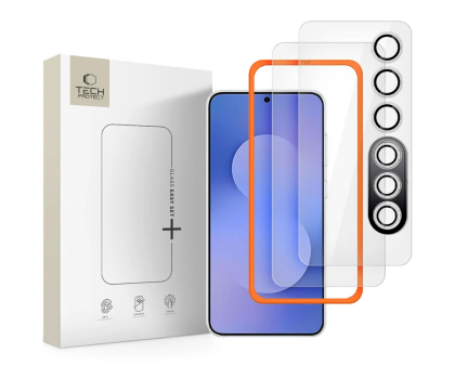 Szkło i folia ochronna TECH-PROTECT Easy Set+ 3-Pack Do Galaxy S25 FE Clear 5906302332762